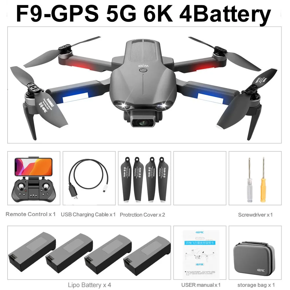 GPS Drone 6K Dual HD Camera Professional Aerial Photography 5G Wifi FPV Brushless Motor Foldable