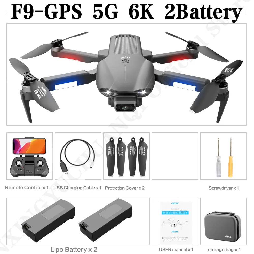 GPS Drone 6K Dual HD Camera Professional Aerial Photography 5G Wifi FPV Brushless Motor Foldable
