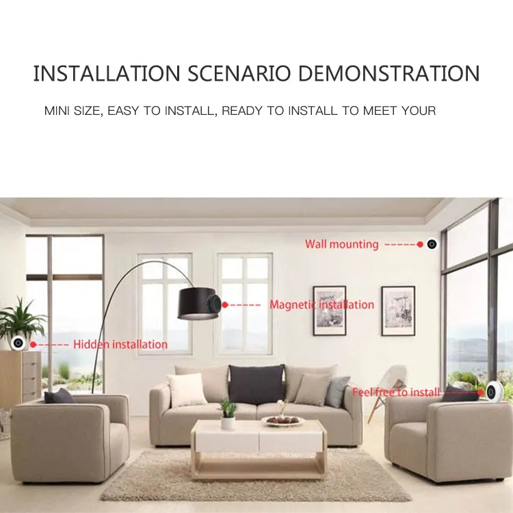 H11 Mini HD APP 1080P 120 Degree Wide Angle Wearable Smart Wireless WiFi Surveillance Camera, Support No Light Infrared Night Vision & Motion Detection Recording & Photograph & Loop Recording(White)