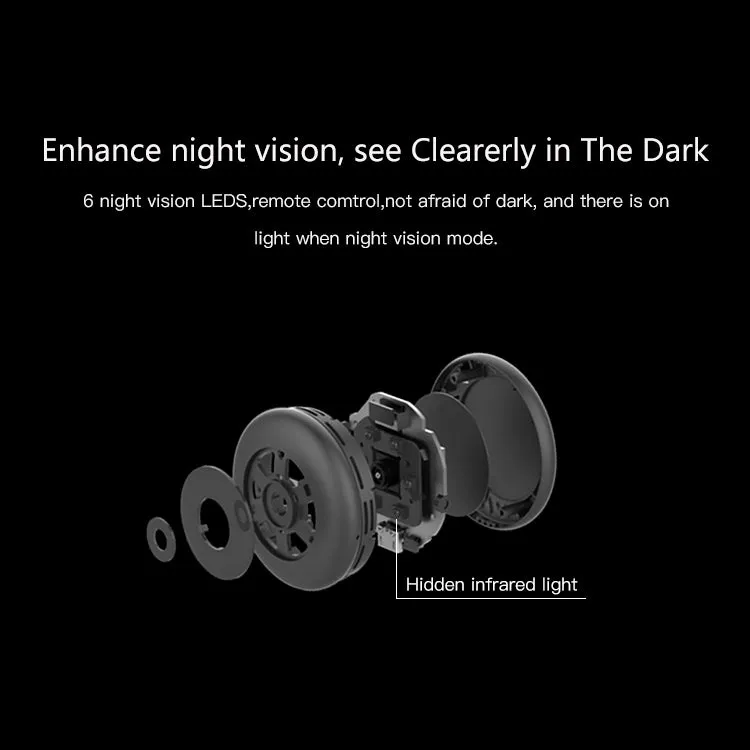 H11 Mini HD APP 1080P 120 Degree Wide Angle Wearable Smart Wireless WiFi Surveillance Camera, Support No Light Infrared Night Vision & Motion Detection Recording & Photograph & Loop Recording(White)
