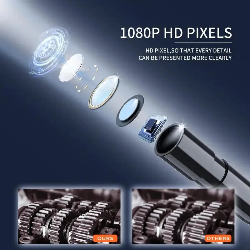 HD 1080P Borescope with 4.3" LCD Screen - Waterproof, Rechargeable Endoscope Camera