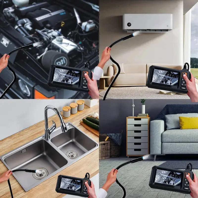 HD 1080P Borescope with 4.3" LCD Screen - Waterproof, Rechargeable Endoscope Camera