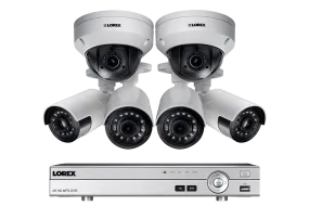 HD Home Security System featuring 4 Ultra Wide Angle Cameras and 2 PTZ Outdoor 4x Zoom Cameras