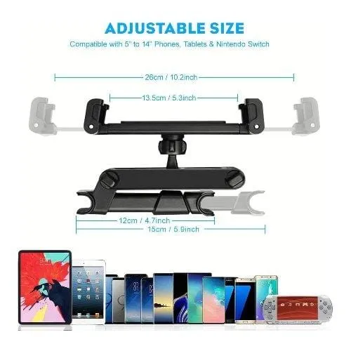 Headrest Car Mount - Most Phones and Tablets