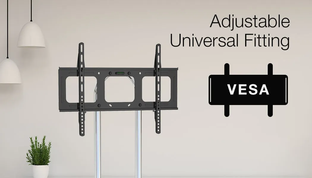 Heavy-Duty Adjustable Mobile TV Stand 37-70" with Lockable Wheels - Fortia