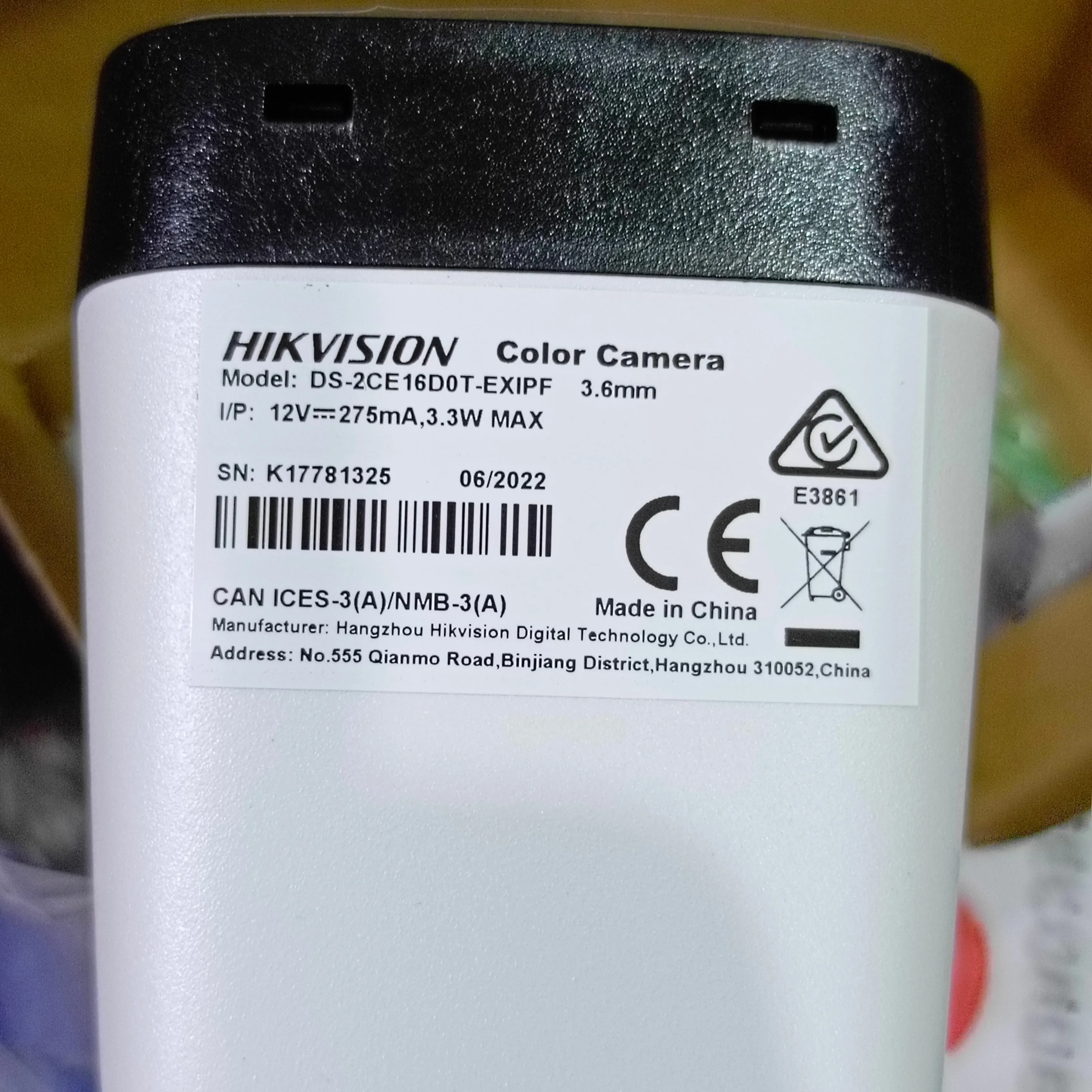 HIKVISION Turbo HD Indoor/Outdoor EXIR Bullet Camera (3.6mm 2MP Lens) - Brand New