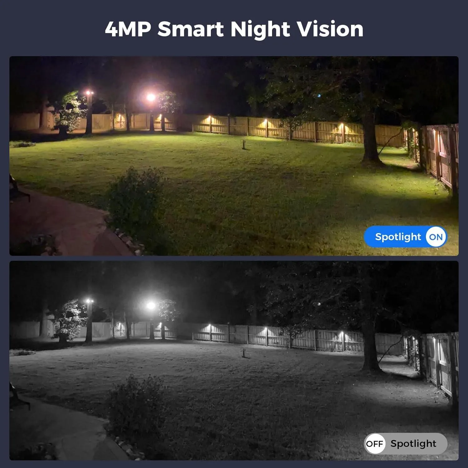 Hiseeu Solar Camera Outdoor, 4MP Wireless Battery Camera, PTZ 360° View, PIR Motion Detection, Color Night Vision, IP66, 2-Way Audio, 2.4G WiFi