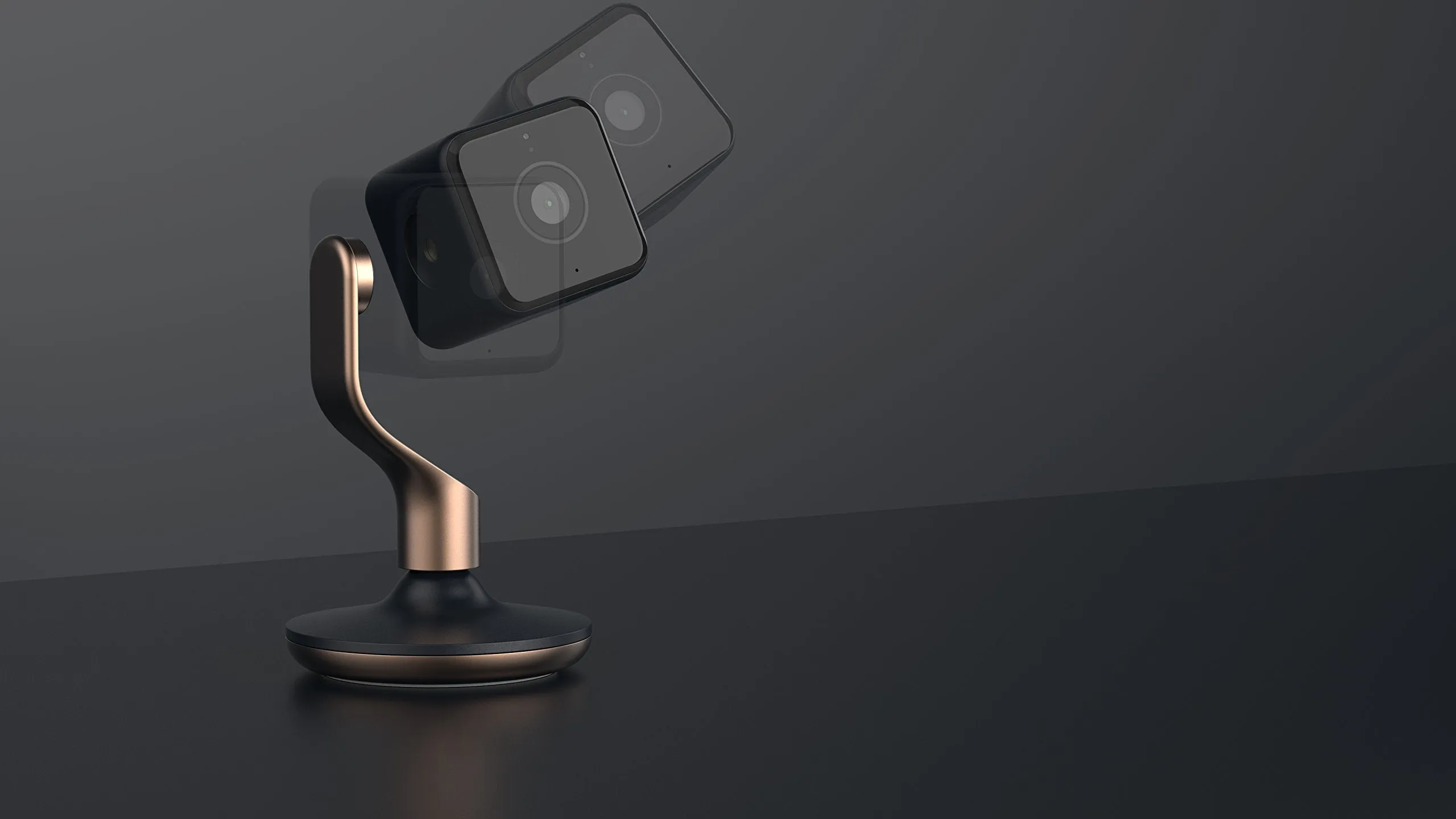 Hive View Smart Indoor Camera - Black and Brushed Copper