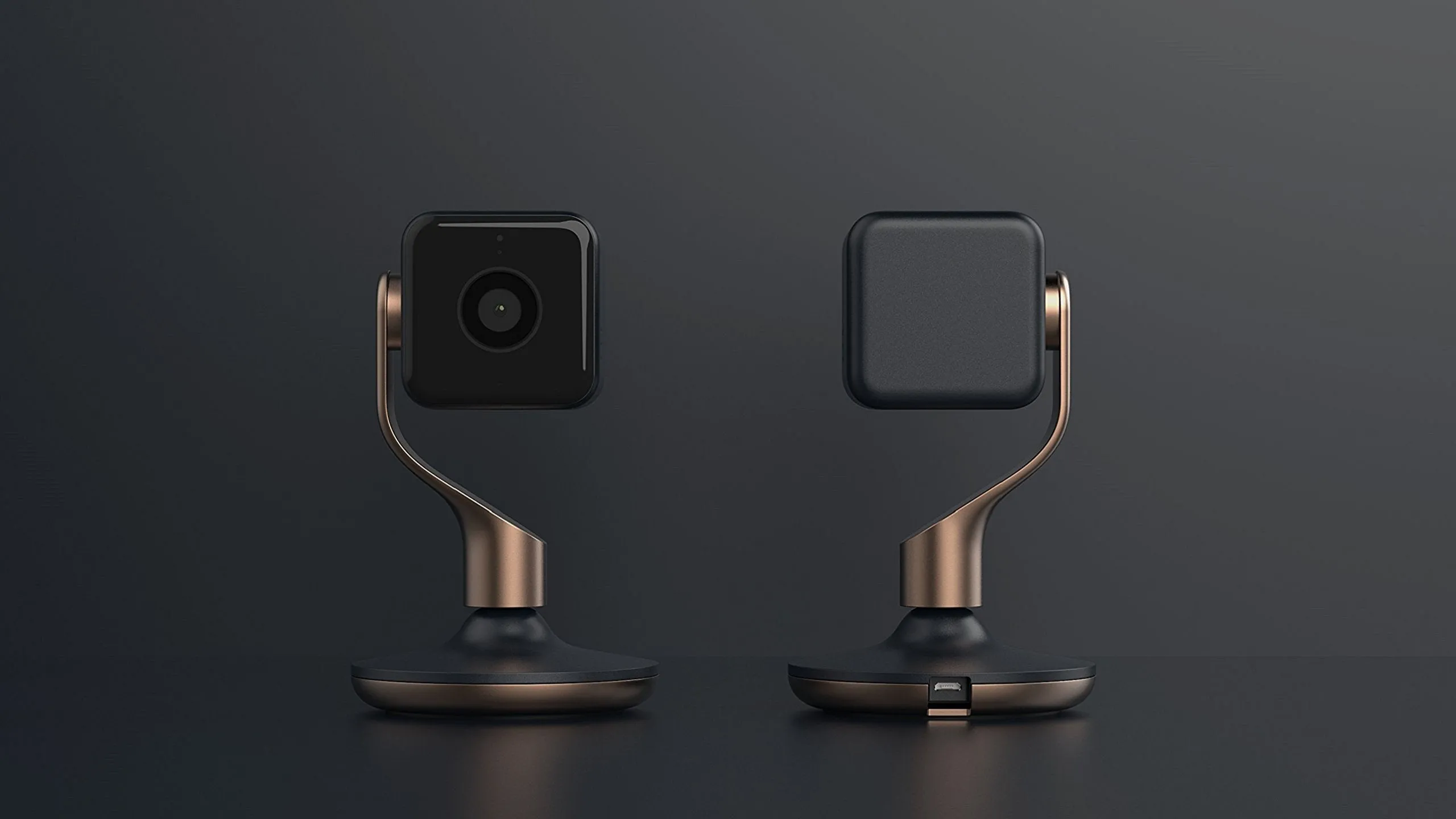 Hive View Smart Indoor Camera - Black and Brushed Copper