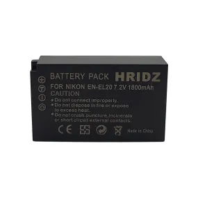 Hridz EN-EL20 Battery for Nikon EN-EL20 EL20A J1 J2 J3 S1 V3 A AW1 EL20A
