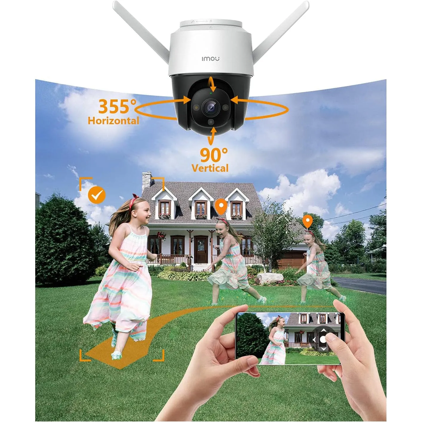 Imou Security Camera Outdoor with Floodlight and Sound Alarm  (Refurbished)