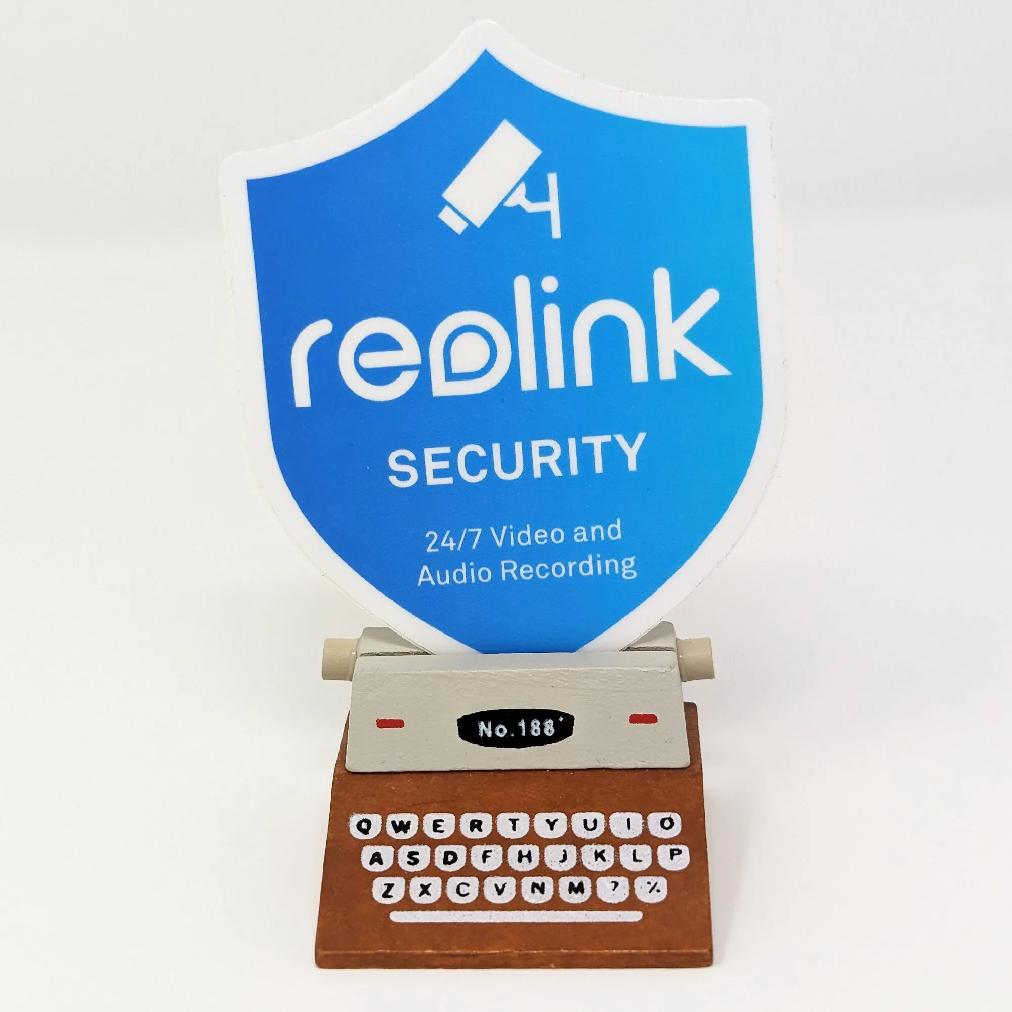 Indoor or Outdoor Reolink Security Camera Badge/Shield sticker (replacement, additional window decal)
