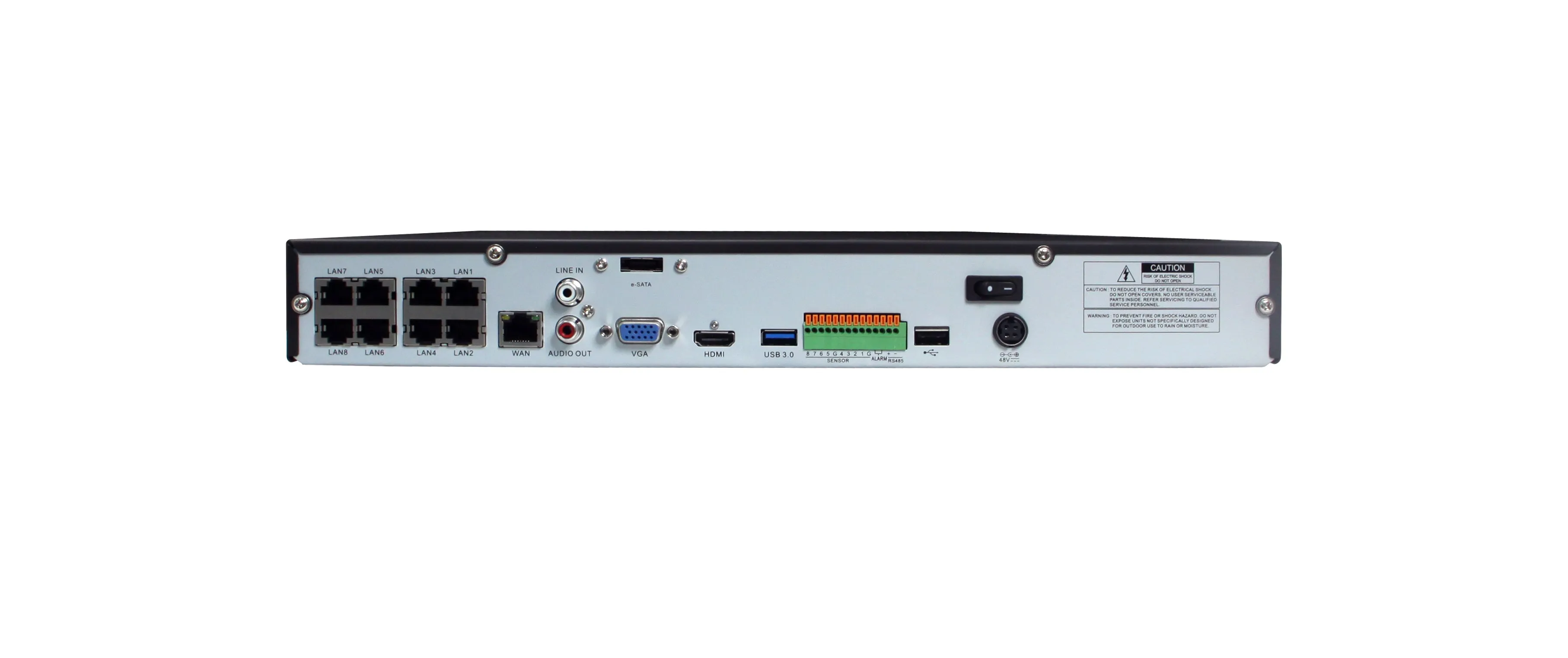 Infilux 8-Channel IP NVR with 5MP Record Resolution, Motion Detection