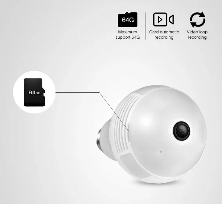 Intelligent Panoramic Wifi Light Bulb with Camera