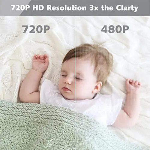 Itomoro Video Baby Monitor with 5" Display 720p HD Resolution no WiFi, Baby Monitor with Camera and Audio Night Vision, , 1000ft Range, 22 Hours Battery Life, 2-Way Audio Talk and Lullabies