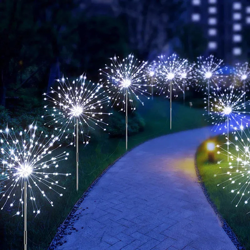 LED Solar Firework Lights Garden Decoration