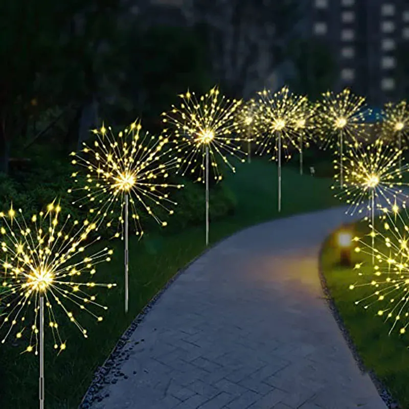 LED Solar Firework Lights Garden Decoration