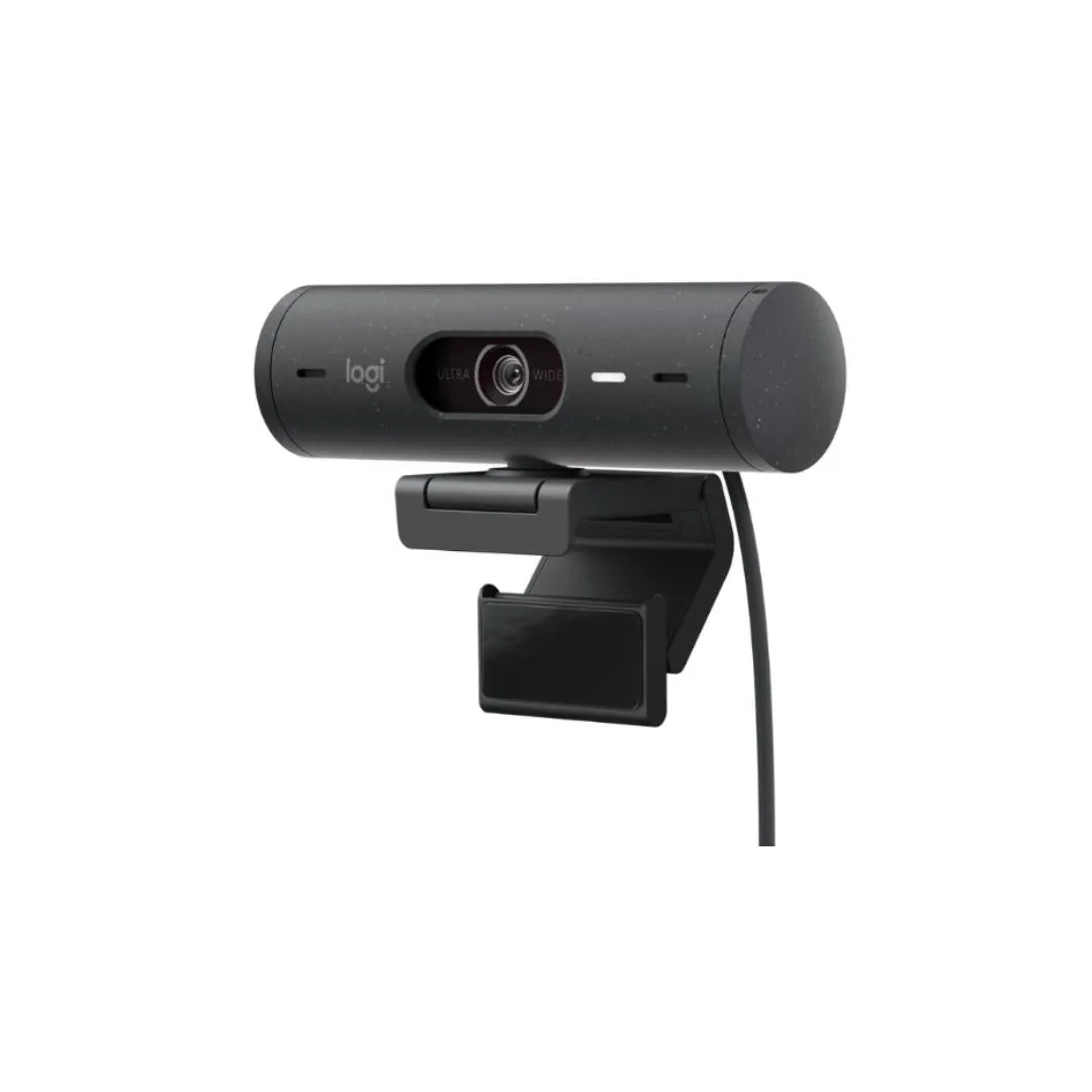 Logitech Brio 500 Full HD FHD Webcam - Auto Light Correction, Show Mode, Dual Noise Reduction Mics, Work on Teams & Zoom - Graphite, Off White, Rose