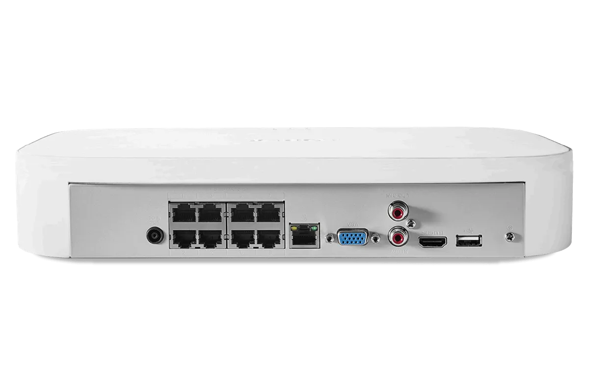 Lorex 4K (8 Camera Capable) Smart Deterrence Wired NVR Security System with Fusion Capabilities, Smart Motion Detection Plus and Smart Sensor Kit