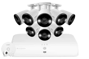 Lorex 4K (8 Camera Capable) Smart Deterrence Wired NVR Security System with Fusion Capabilities, Smart Motion Detection Plus and Smart Sensor Kit