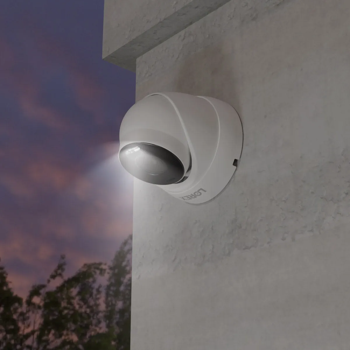 Lorex 4K IP Wired Dome Security Camera with Smart Deterrence and Smart Motion Detection