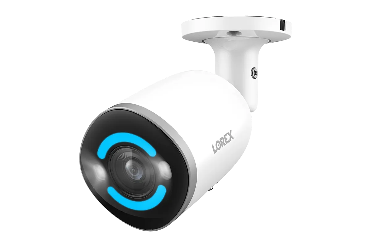 Lorex 4K Smart Security Lighting Deterrence Bullet AI PoE IP Wired Camera