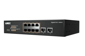 Lorex 8-Port Ethernet Gigabit Ethernet PoE  Unmanaged Switch with 120W PoE Budget
