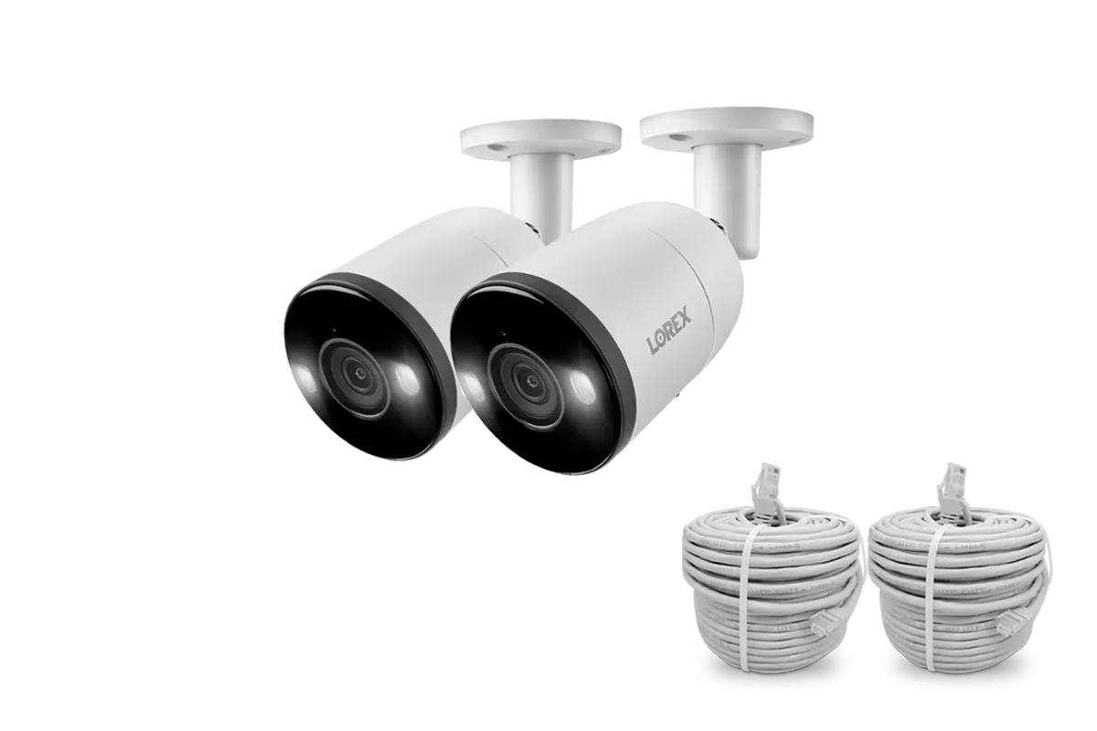 Lorex H13 4K IP Wired Bullet Security Camera with Smart Deterrence and Smart Motion Detection