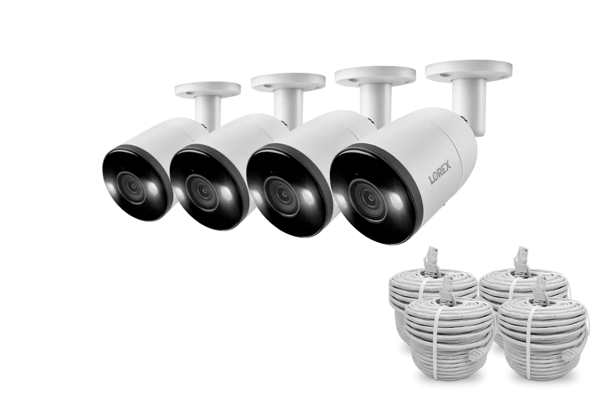 Lorex H13 4K IP Wired Bullet Security Camera with Smart Deterrence and Smart Motion Detection