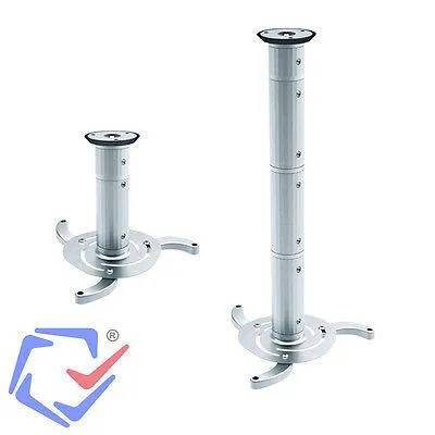 Maclean Brackets MC-517S Universal Projector Ceiling Mount Adjustable Arm 8cm - 98cm Retractable Bracket Holder