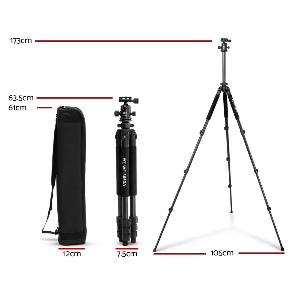 Magnesium Alloy Camera Tripod, 5kg Load - Weifeng