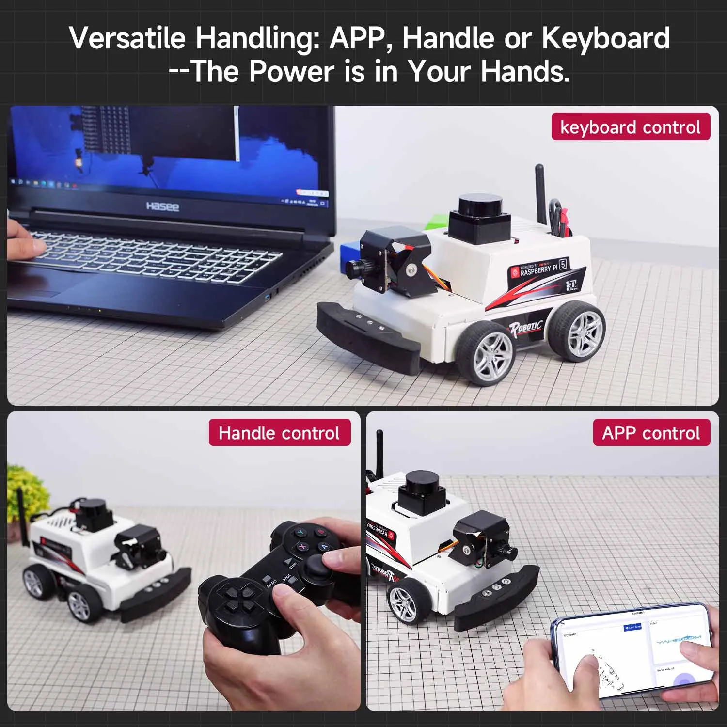 MicroROS-Pi5 ROS2 Robot Car for Raspberry Pi 5 (ROS2-HUMBLE   Python3)