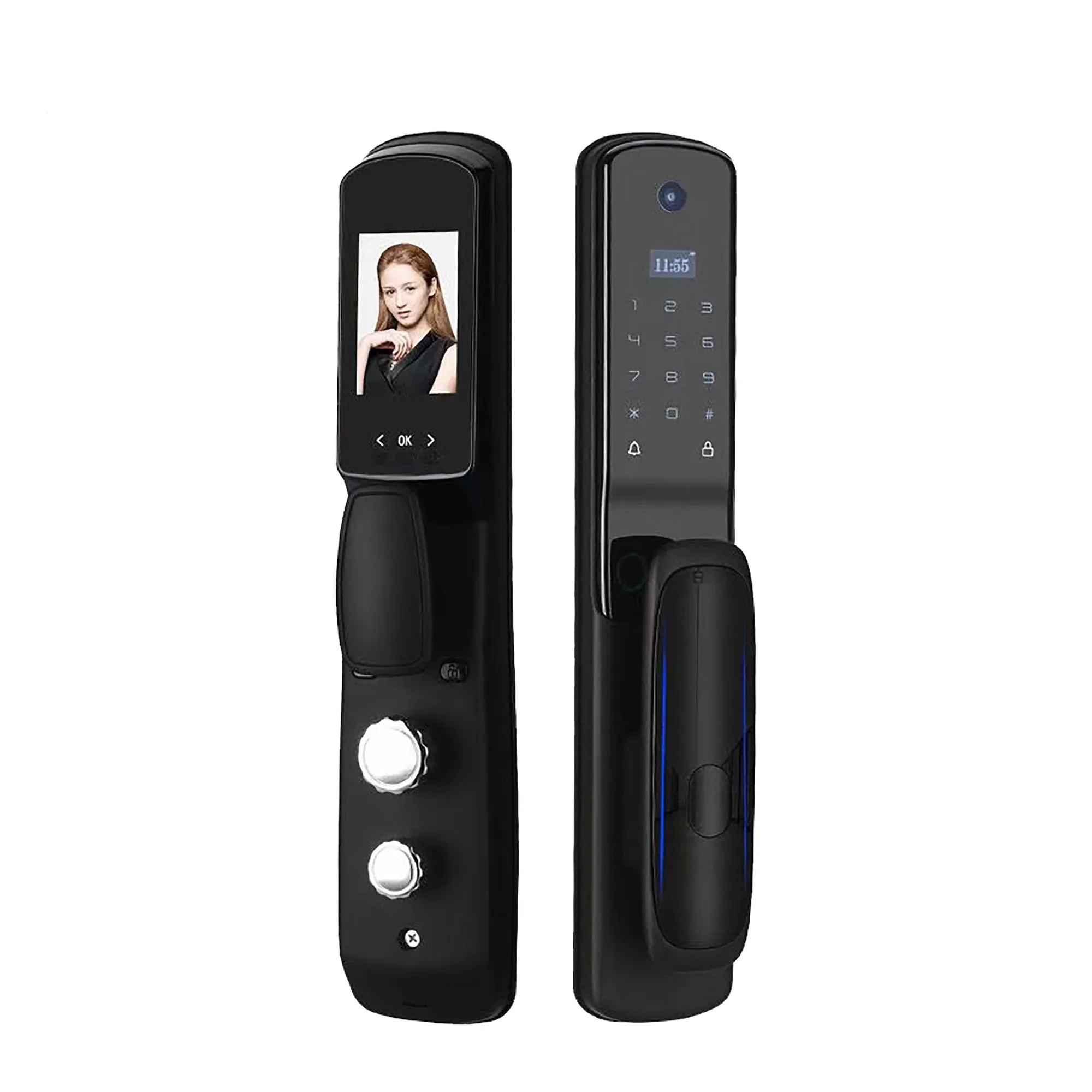 MIDNIGHT Black- Smart Keyless Entry Door Lock With Camera