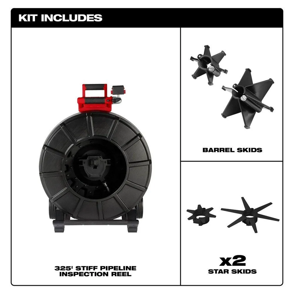 Milwaukee 2976-20 M18 325' Stiff Pipeline Inspection Reel