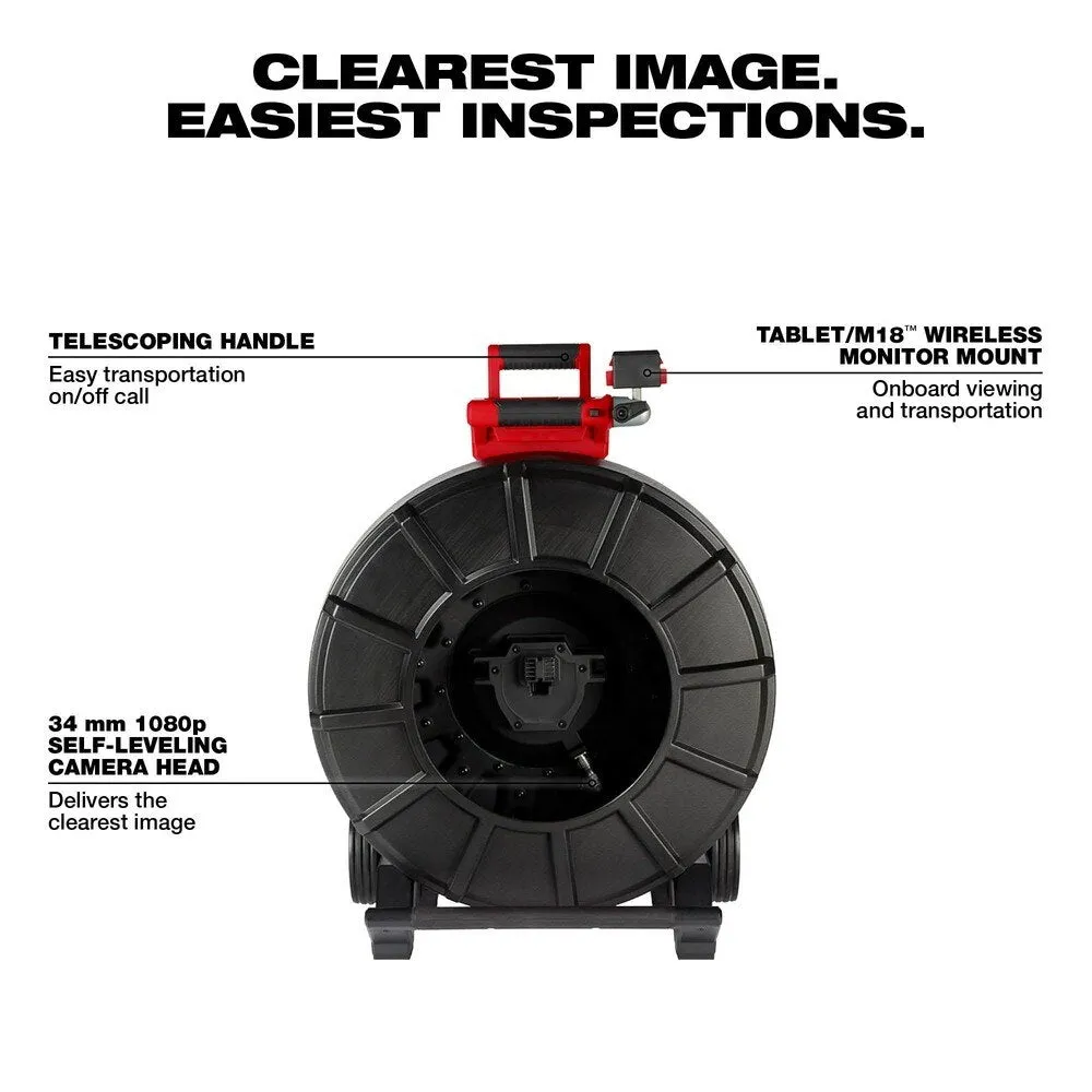 Milwaukee 2976-20 M18 325' Stiff Pipeline Inspection Reel