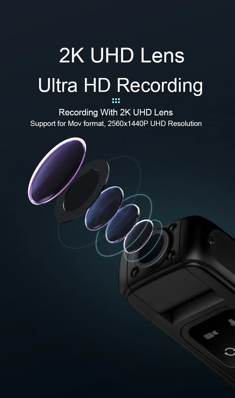 Mini Body Camera Video Recorder HD 2K WiFi Portable Wearable