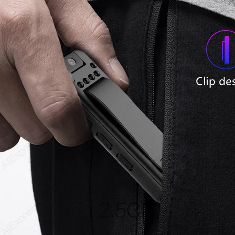 Mini Camera Full Hd 1080P Micro Body Camcorder Nachtzicht Dv Video Voice Recorder Met 180 Roterende Len Smart home Home Camera