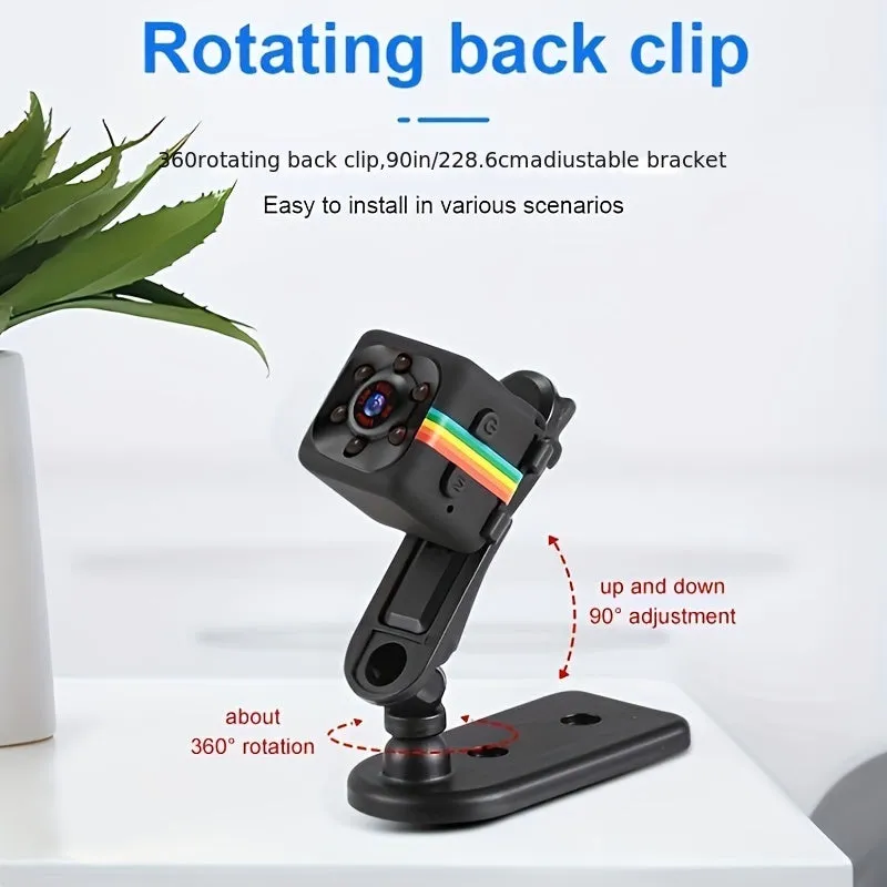 Mini Camera, HD Audio And Video Recording, Night Vision Motion Detection, Small Dog Camera Nanny Camera, Home Security Monitor