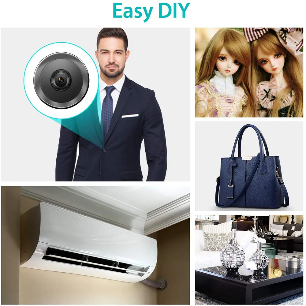Mini Camera Huomu Home Security Camera 1080P Hd Draadloze Wifi Remote View Camera Nanny Cam Kleine Recorder