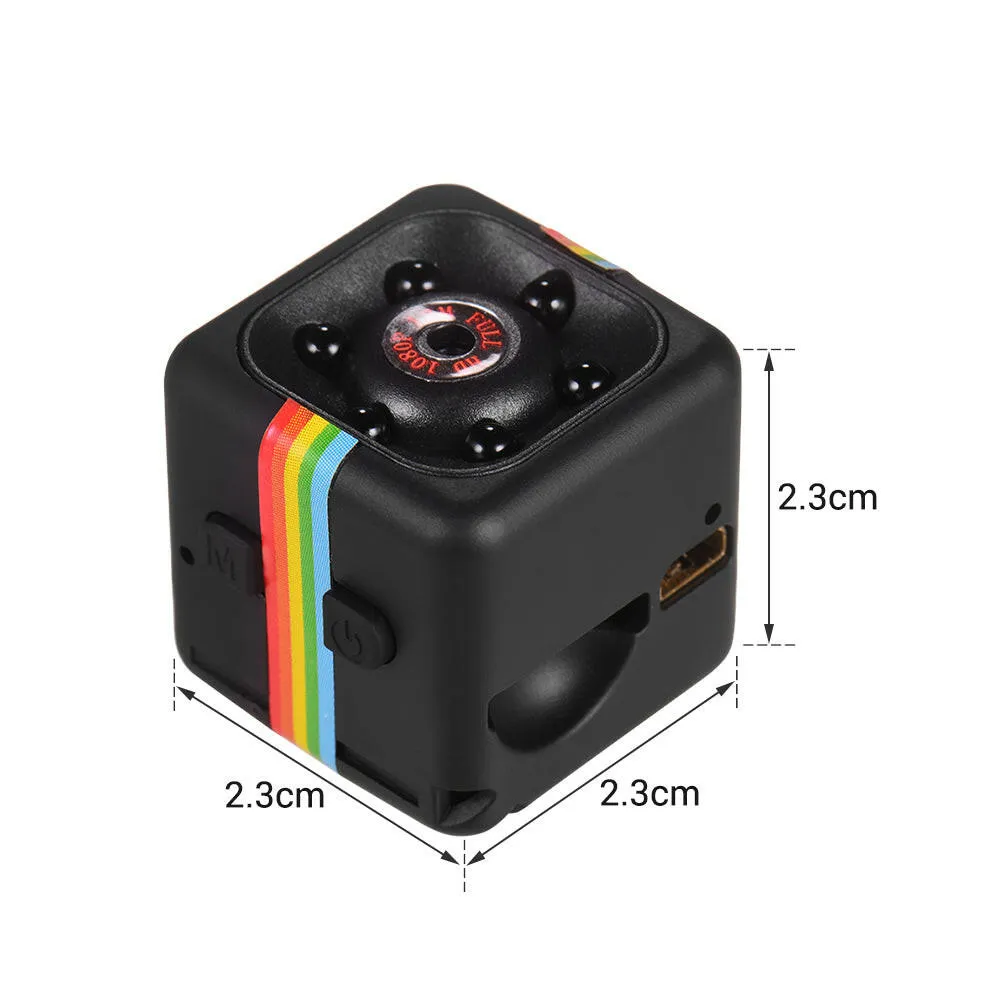 Mini Cube Camera 1080P Video 120°  Wide Angle 32GB Extended Memory Built-in Battery