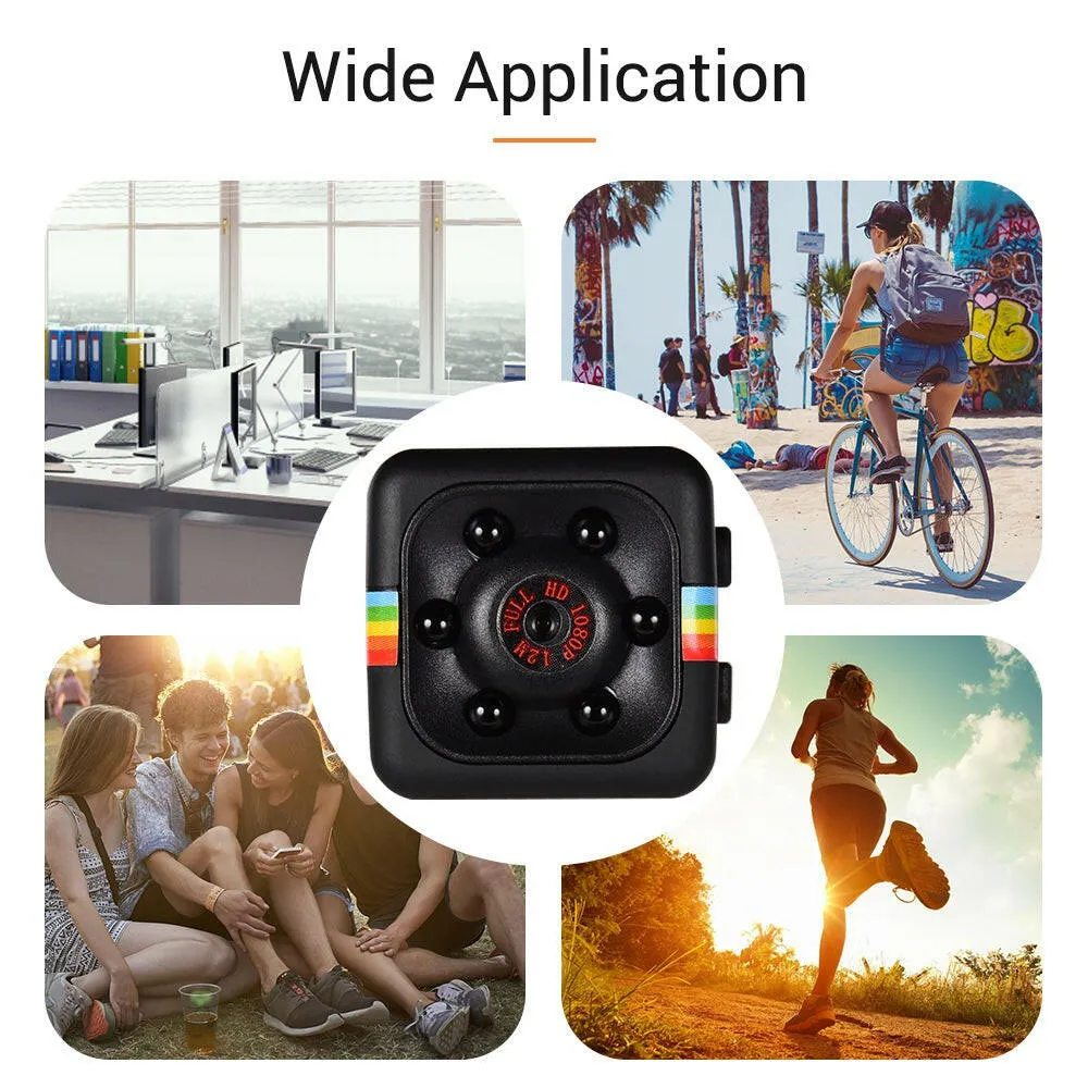 Mini Cube Camera 1080P Video 120°  Wide Angle 32GB Extended Memory Built-in Battery