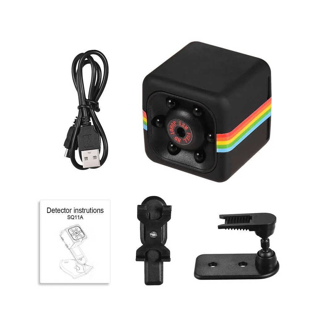 Mini Cube Camera 1080P Video 120°  Wide Angle 32GB Extended Memory Built-in Battery