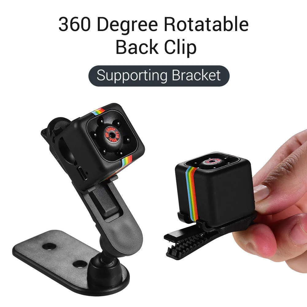 Mini Cube Camera 1080P Video 120°  Wide Angle 32GB Extended Memory Built-in Battery