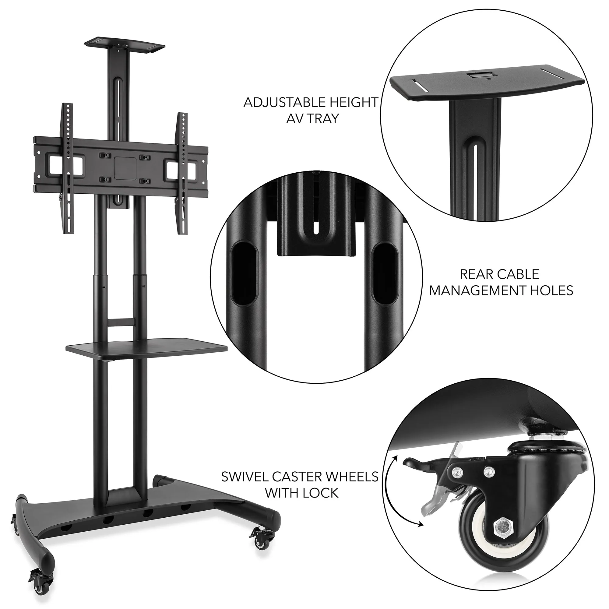 Mobile Stand with Wheels for 40-65" TV by Mount Factory