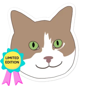 Mr. Peaches the Cat Sticker (FREE SHIPPING)