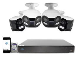 MTB180C-FC-SMD4 Package | 8MP 4K Panoramic Bullet Cameras and 16 Channel 4 Series AI NVR and 3TB HDD