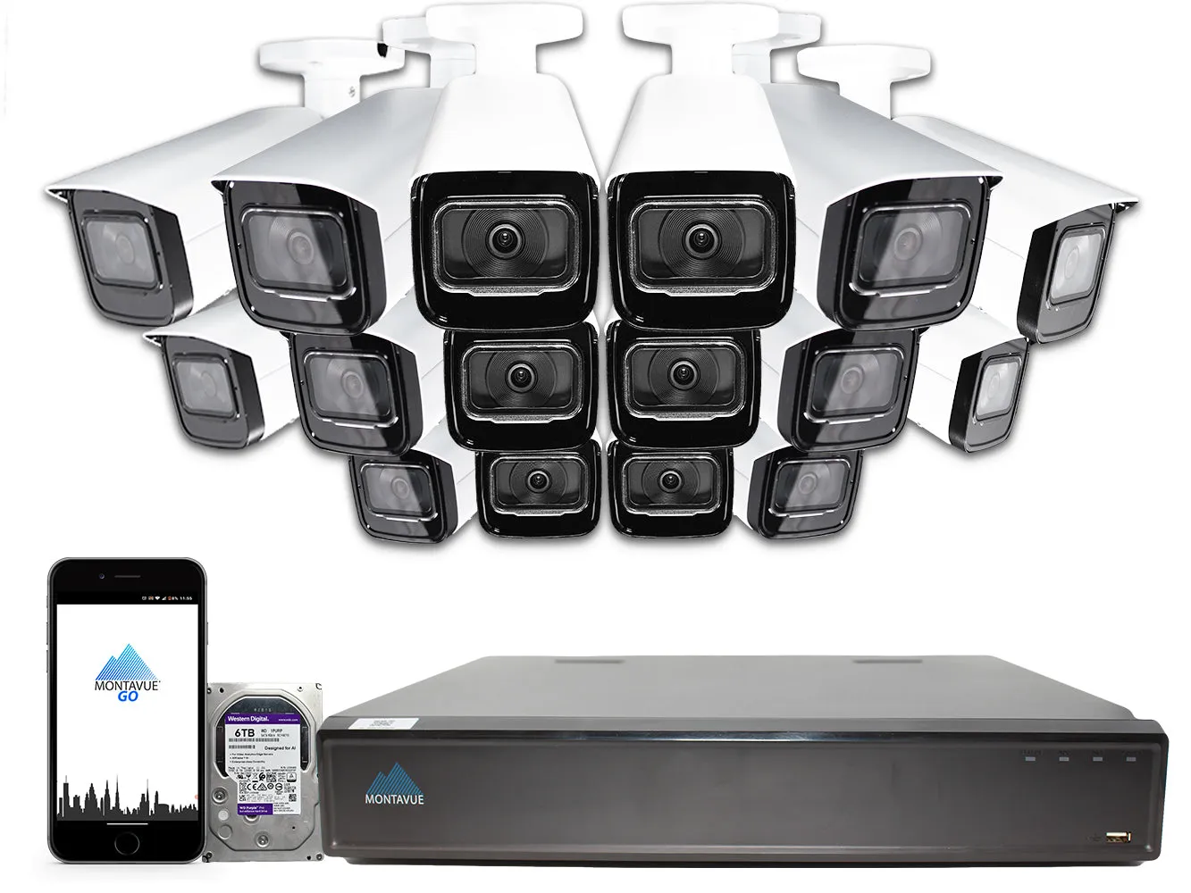 MTB8110 Package | 4K Acupick Bullet Cameras and 32 Channel 5 Series AI NVR with 6TB HDD