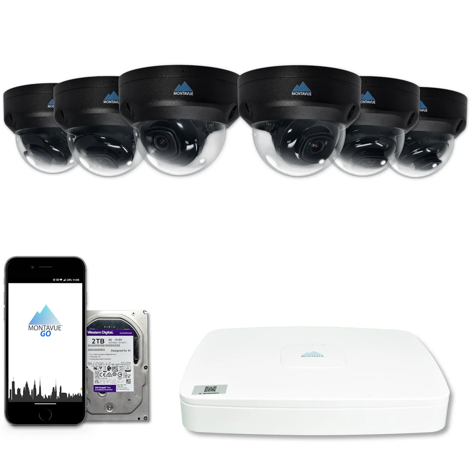 MTD4095 Package | 4MP 2K SMD  Dome Cameras and 8 Channel NVR with 2TB HDD