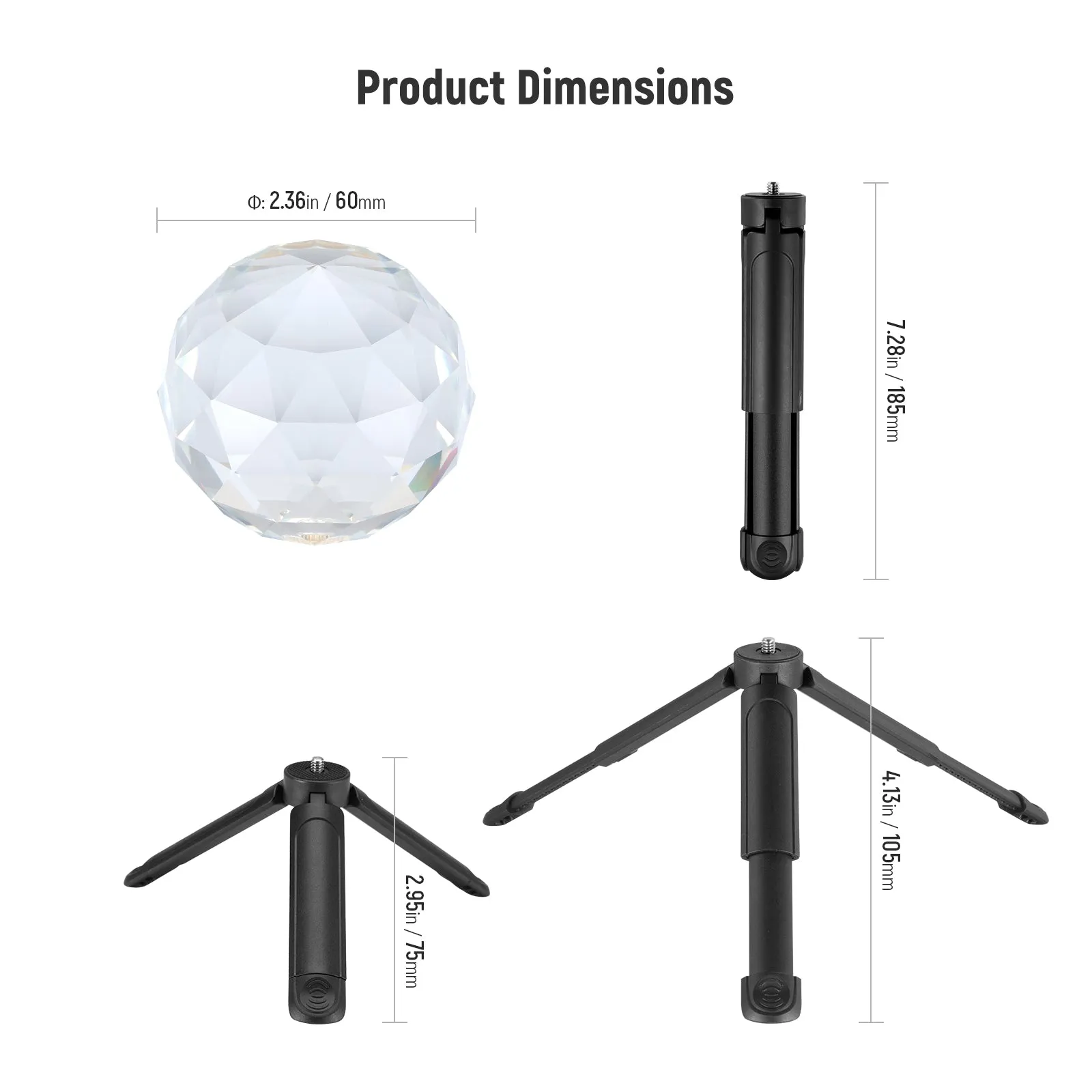 NEEWER CY001 60mm Photography Crystal Prism Ball