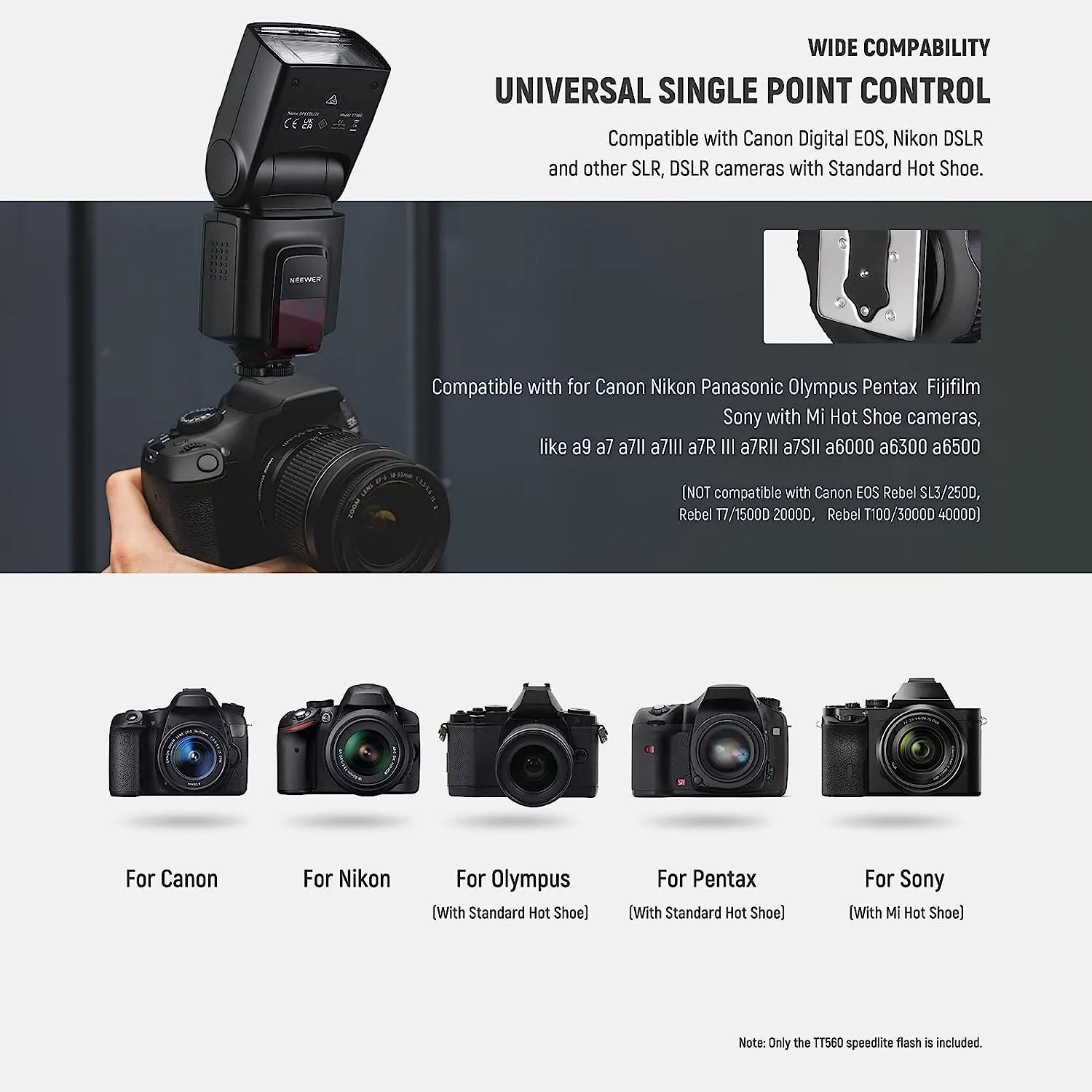 NEEWER TT560 Speedlite Flash Kit with Softbox and Remote Control